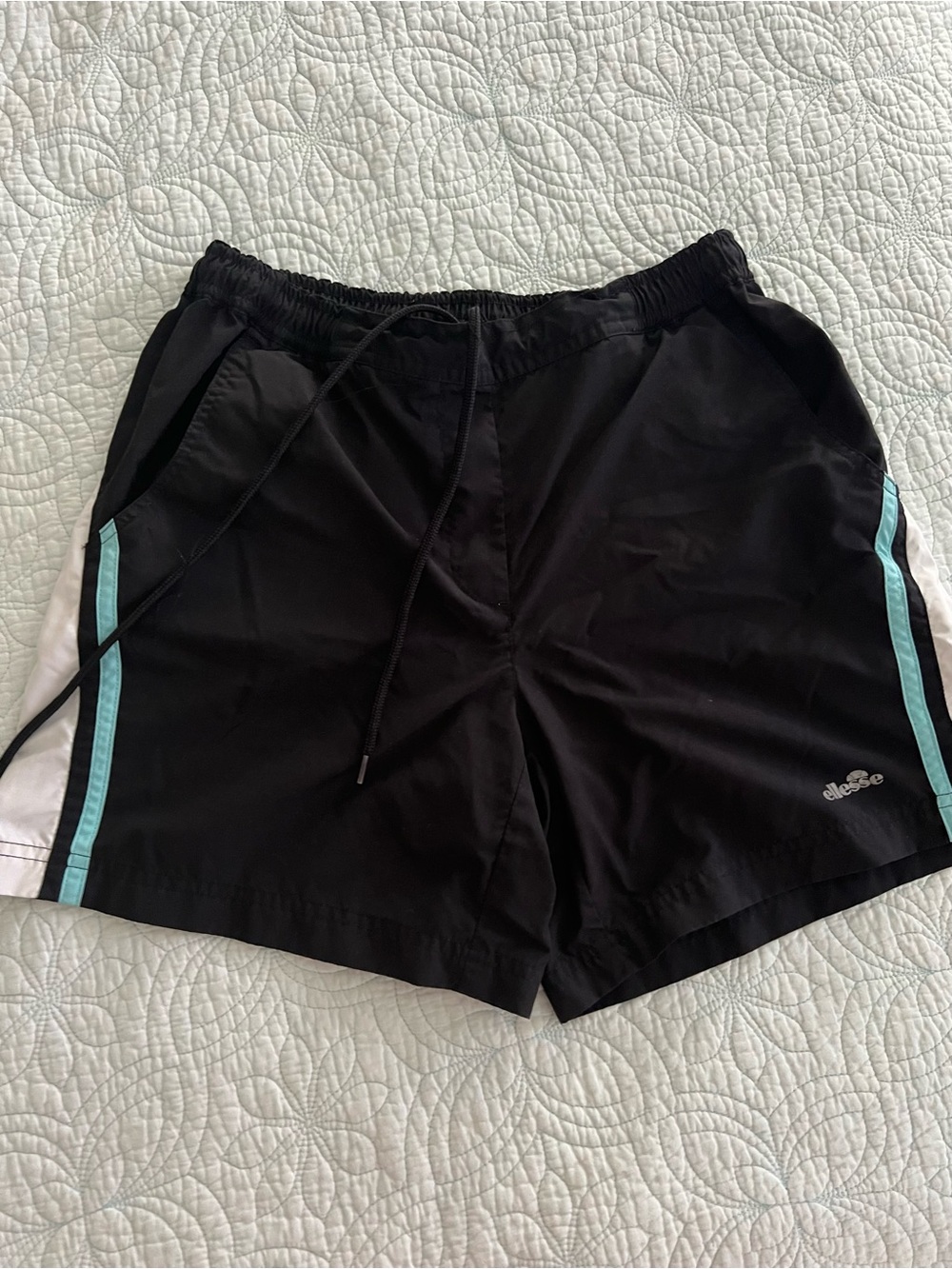 ellesse Black Shorts with stripes